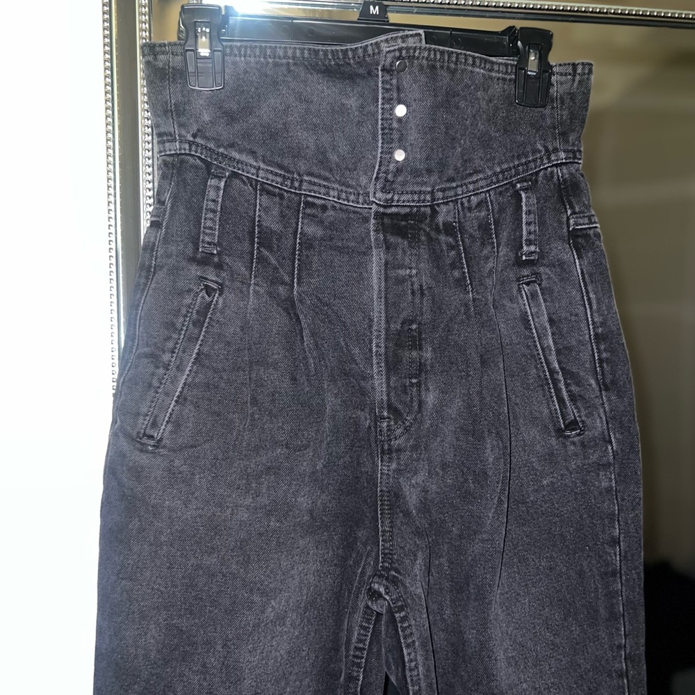 RE/DONE Women’s 80s Fold Over Vintage Noir Jeans